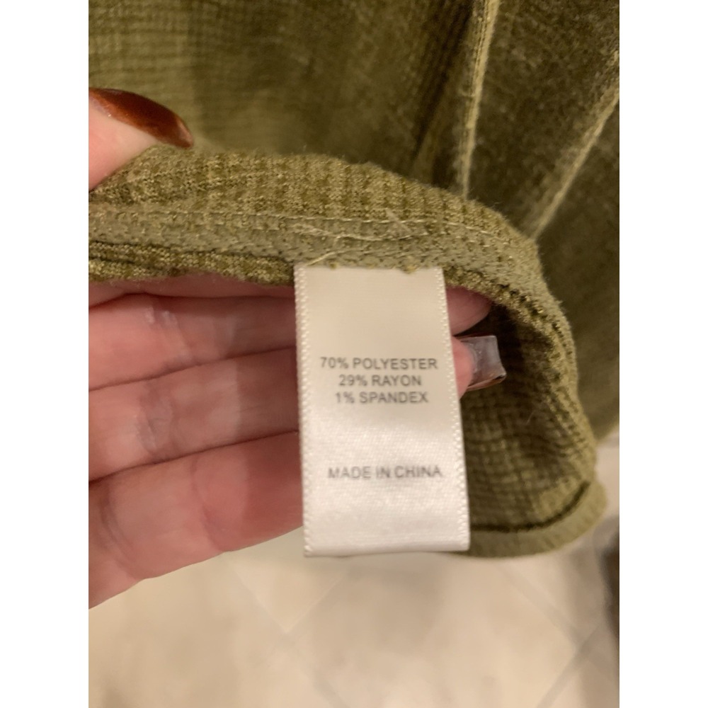 Cuddl Duds Olive Green Open Front Cocoon Cardigan - Picture 4 of 6